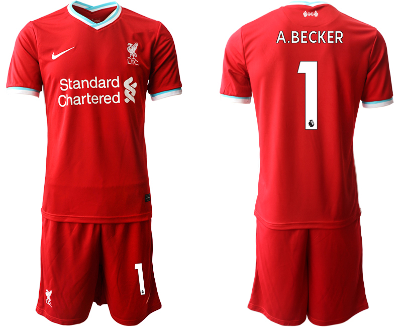 Men 2020-2021 club Liverpool home #1 red Soccer Jerseys